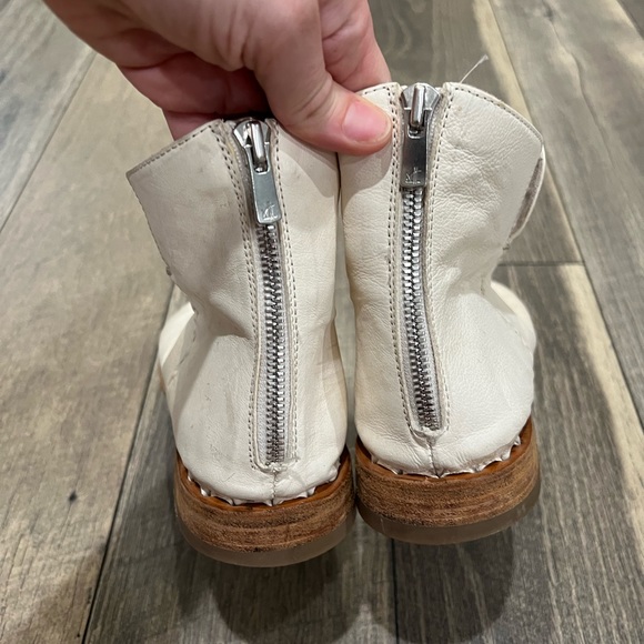 Officine Creative white graphite leather ankle boots - Picture 3 of 11